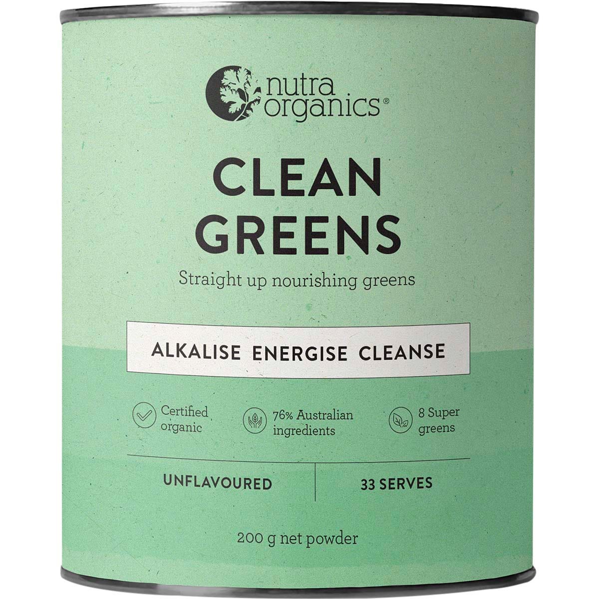 Nutra Organics Clean Greens 200g - Nutra Organics