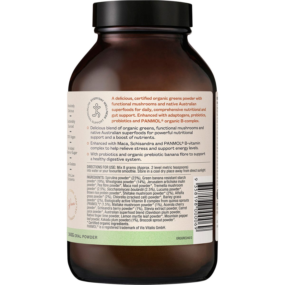 Ora Health Organic Greens Superpowder+ 240g - Ora Health