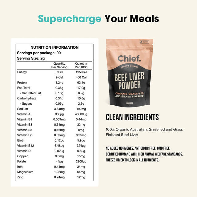 Chief Organic Beef Liver Powder