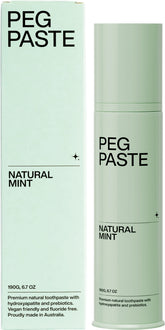 Peg Paste Natural Toothpaste with Hydroxyapatite Natural Mint 190g - Peg Paste