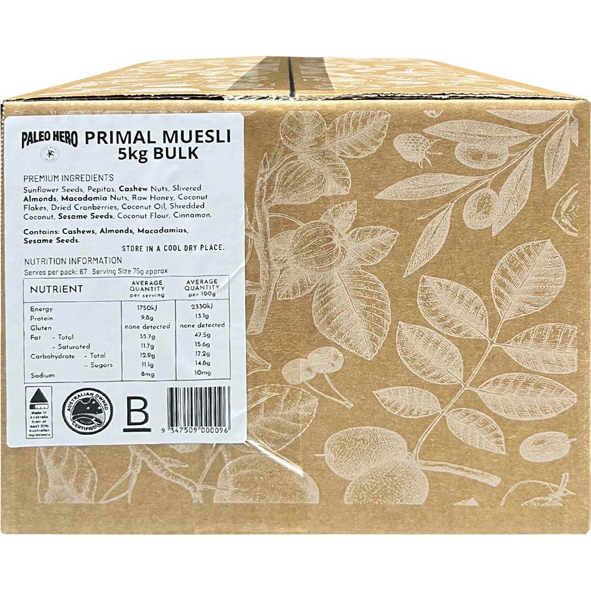 Paleo Hero Primal Muesli Bulk 5kg - Paleo Hero