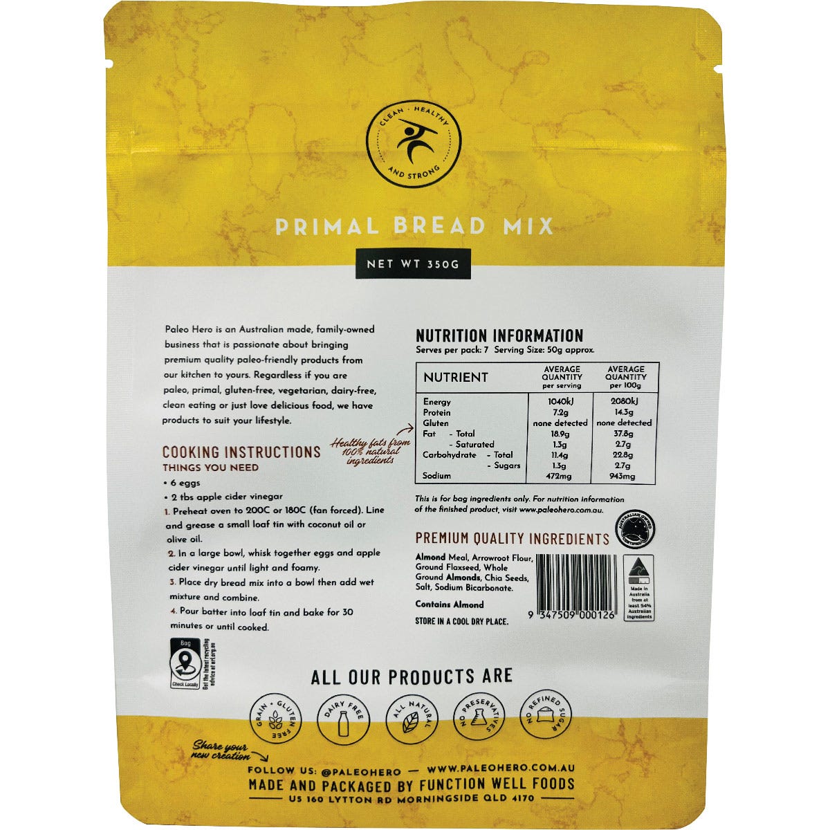 Paleo Hero Primal Bread Mix 350g - Paleo Hero