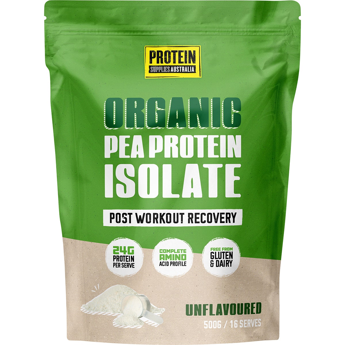 Protein Supplies Australia PeaPro Raw Pea Protein Pure 500g