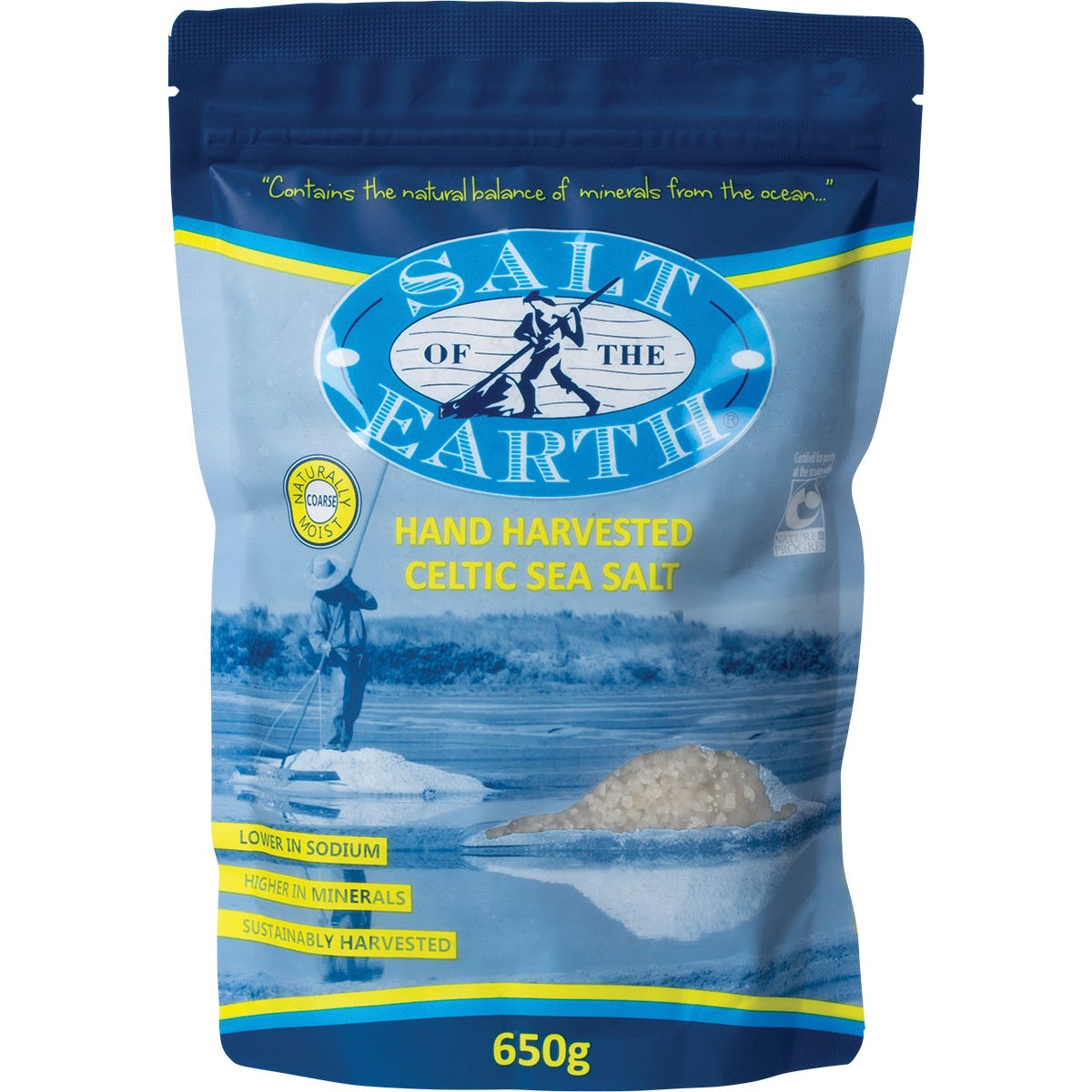SALT OF THE EARTH Celtic Sea Salt Coarse 650g - SALT OF THE EARTH