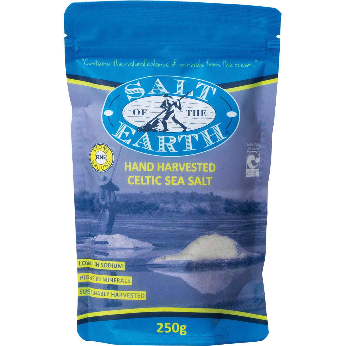 SALT OF THE EARTH Celtic Sea Salt Fine 250g - SALT OF THE EARTH