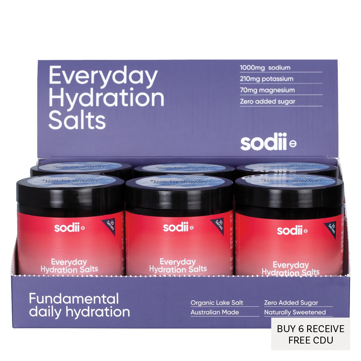 Sodii Everyday Hydration Salts Salty Raspberry 185g - Sodii