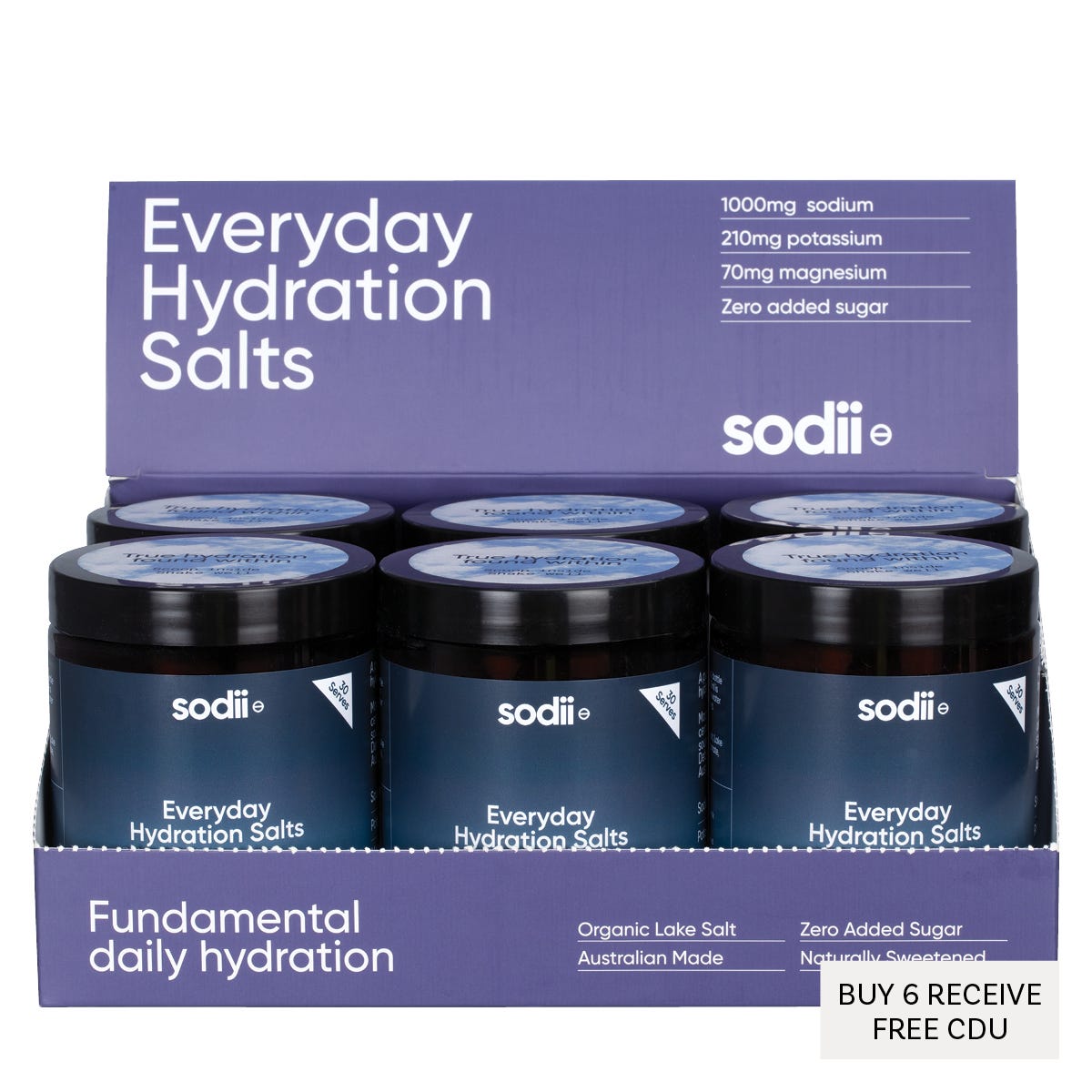 Sodii Everyday Hydration Salts Unflavoured 129g - Sodii