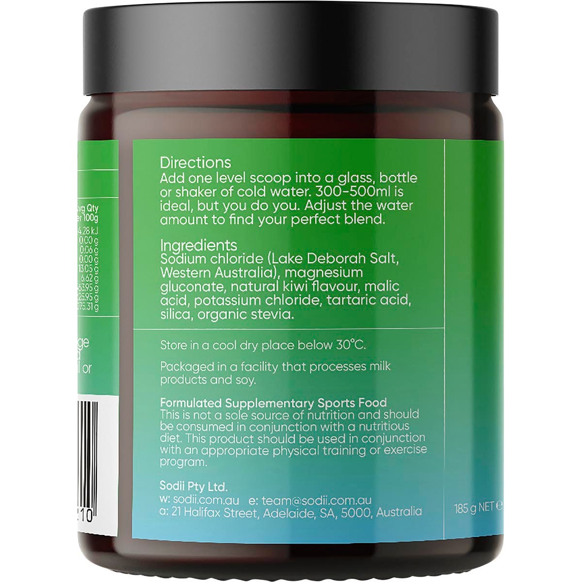 Sodii Everyday Hydration Salts Salty Kiwi 185g - Sodii