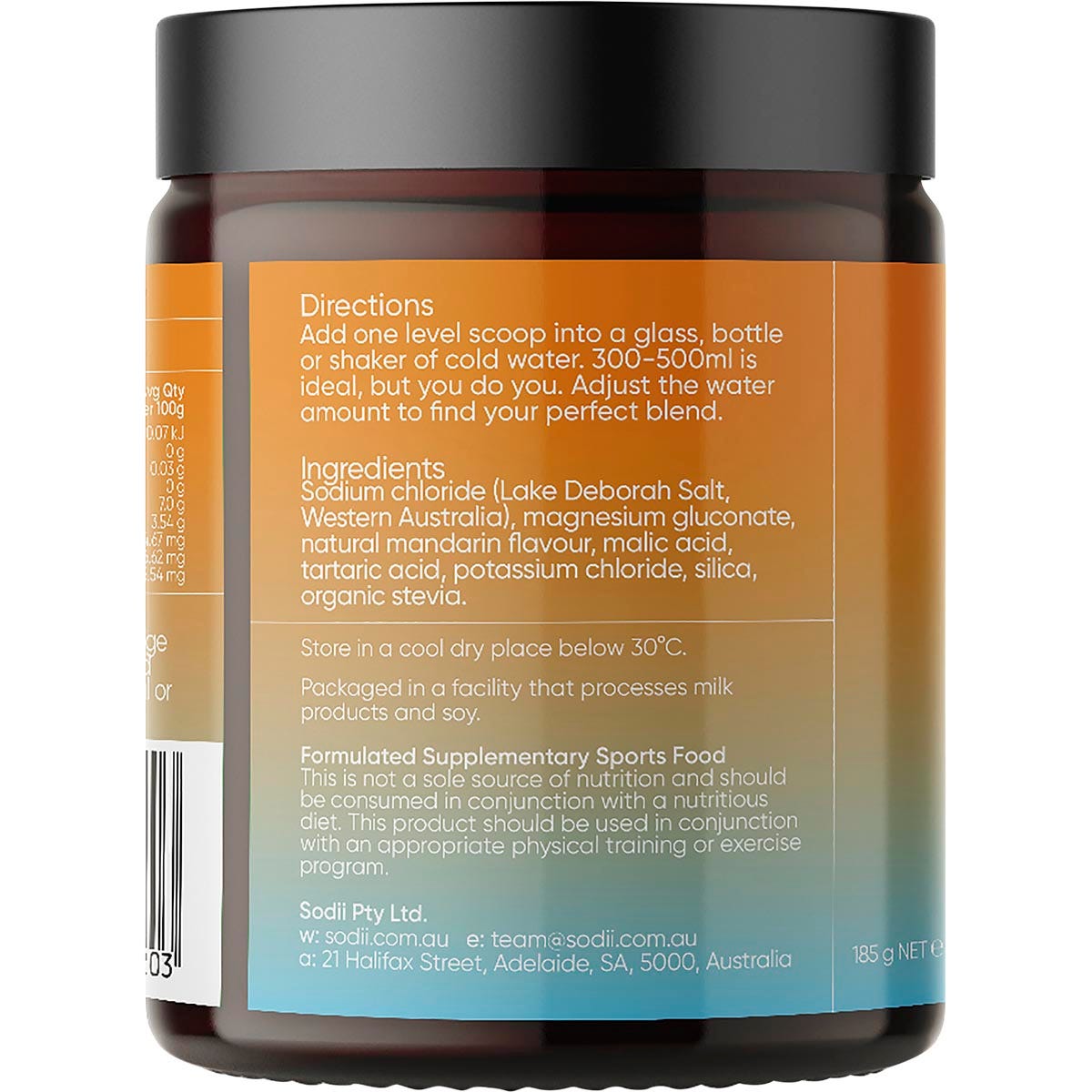 Sodii Everyday Hydration Salts Salty Mandarin 185g - Sodii