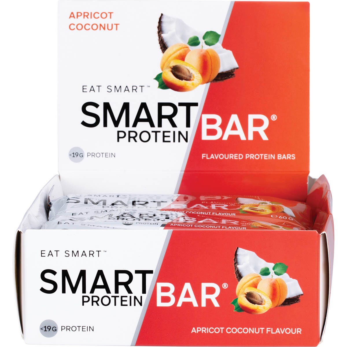 Smart Protein Bar Apricot Coconut Flavour Protein Bar 12x60g - Smart Protein Bar