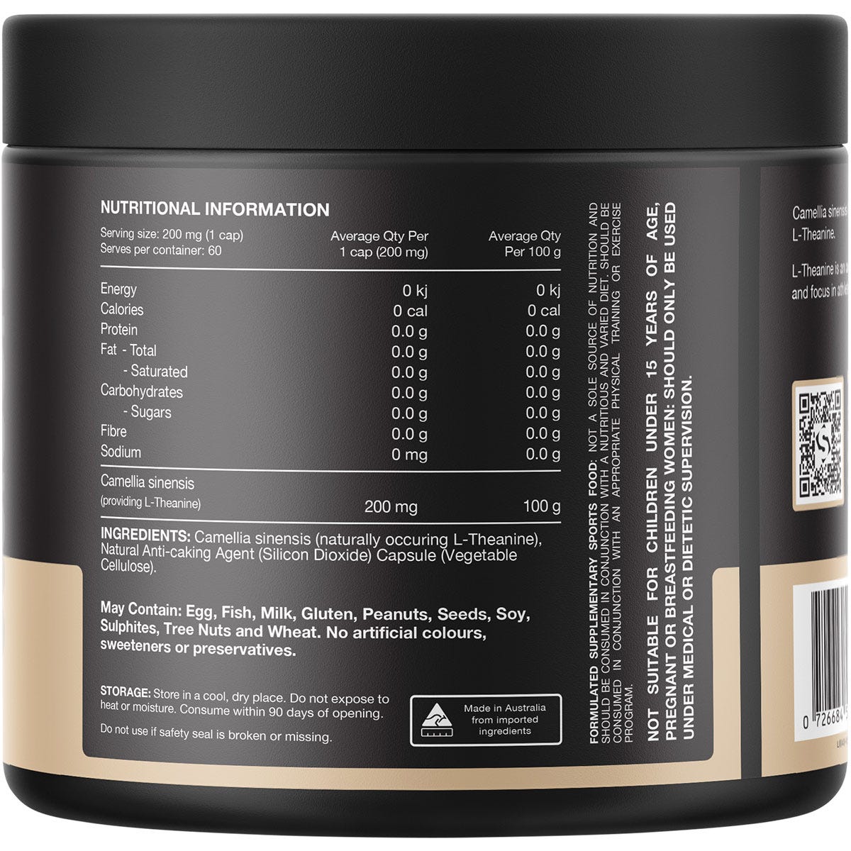 Switch Nutrition L-Theanine From Green Tea 60 Caps - Switch Nutrition