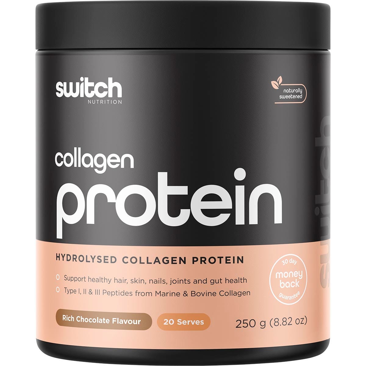 Switch Nutrition Hydrolysed Collagen Protein Rich Chocolate 250g - Switch Nutrition