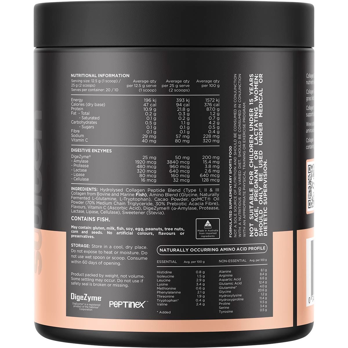 Switch Nutrition Hydrolysed Collagen Protein Rich Chocolate 250g - Switch Nutrition