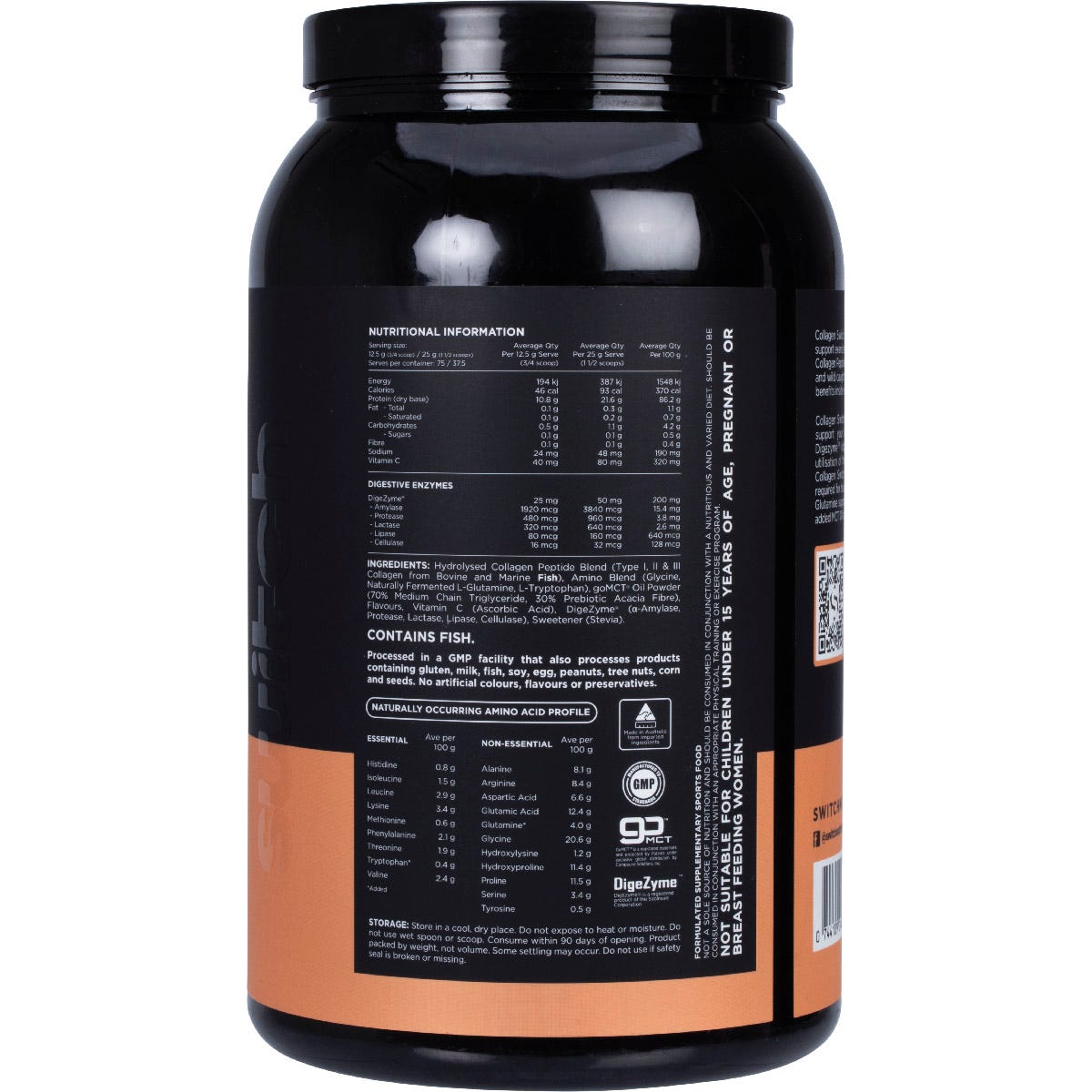 Switch Nutrition Hydrolysed Collagen Protein Mango Pineapple 938g - Switch Nutrition