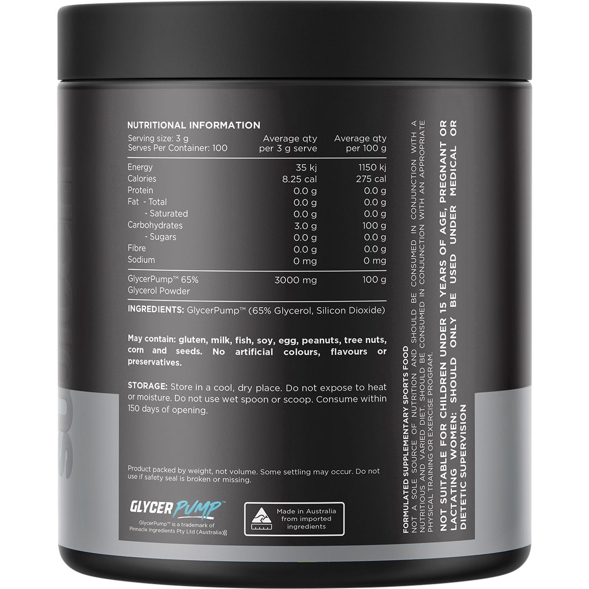Switch Nutrition Glycerol 65% Glycerol Powder 300g - Switch Nutrition