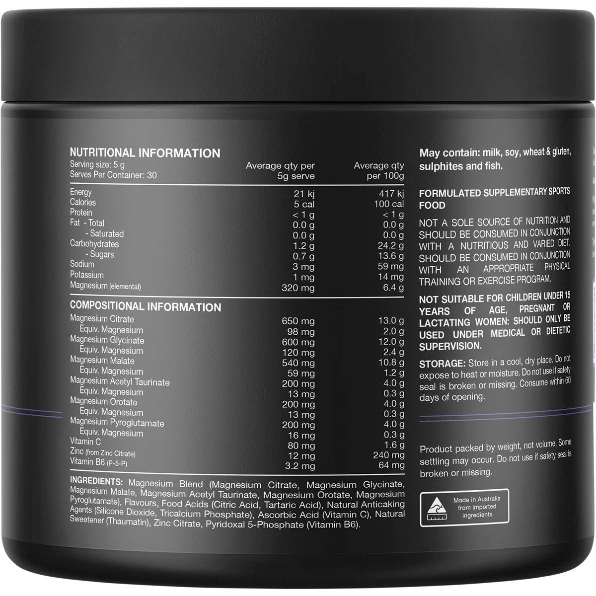 Switch Nutrition Multi-Mag Perform Mango Passionfruit 150g - Switch Nutrition