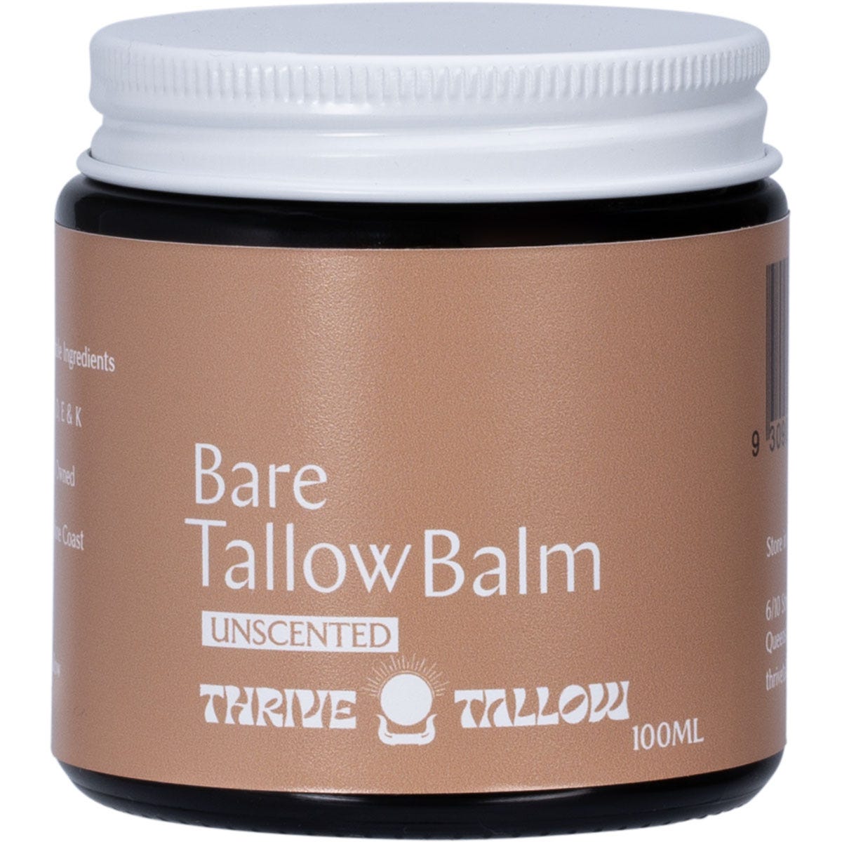 Thrive Tallow Bare Tallow Balm 100ml - Thrive Tallow