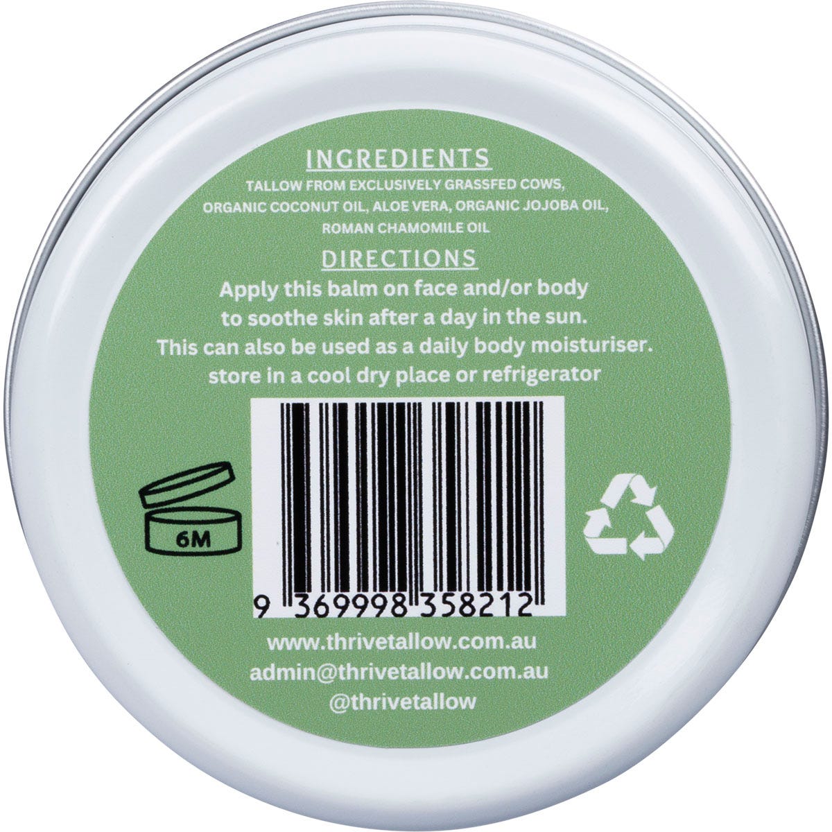 Thrive Tallow Aloe & Tallow After Sun Balm 160ml - Thrive Tallow