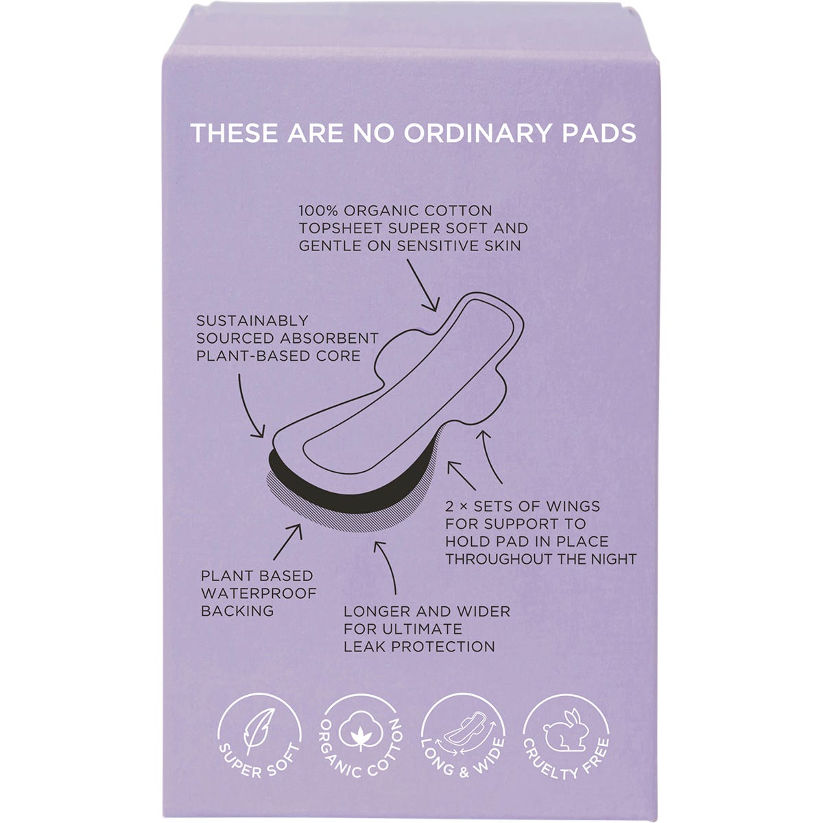 TOM Organic Pads Ultra Thin Overnight 6x8pk - TOM Organic