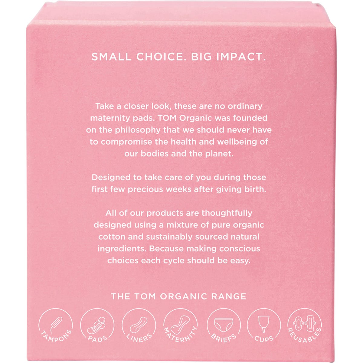 TOM Organic Maternity Pads Wingless 4x8pk - TOM Organic