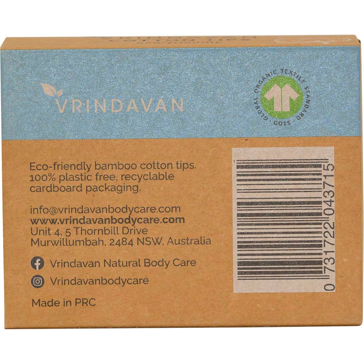 Vrindavan Organic Cotton Tips 200pcs - Vrindavan