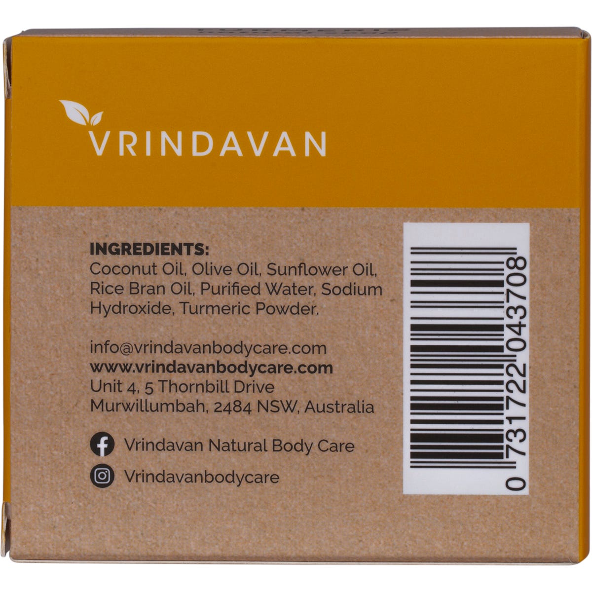 Vrindavan Turmeric Soap 110g - Vrindavan