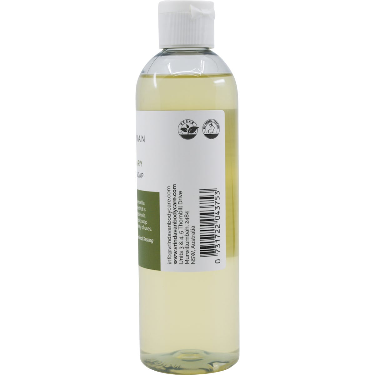 Vrindavan Castile Soap Rosemary 250ml - Vrindavan