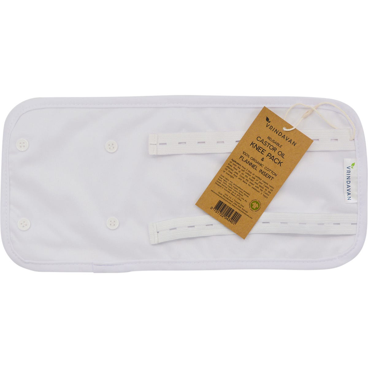 Vrindavan Castor Oil Knee Pack White - Vrindavan