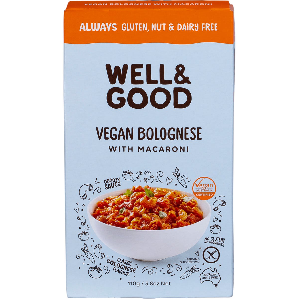 Well & Good Vegan Bolognese with Macaroni 110g - Well & Good