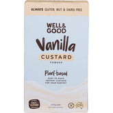 Well & Good Plant Based Vanilla Custard Powder 250g - Well & Good