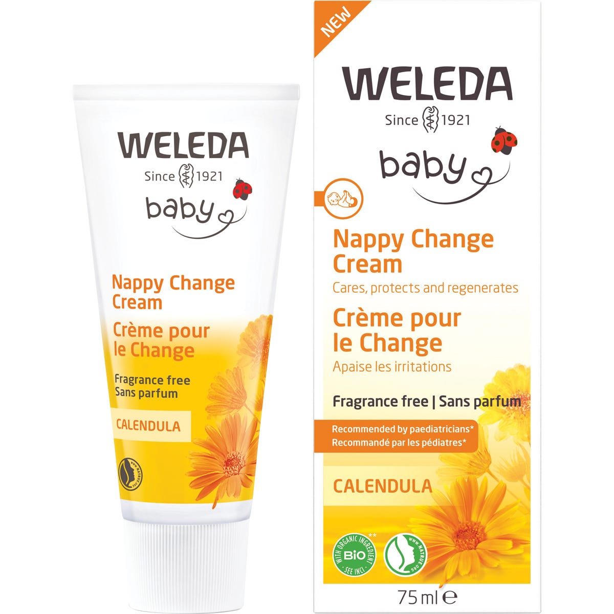 Weleda Baby Nappy Change Cream Calendula Fragrance Free 75ml - Weleda