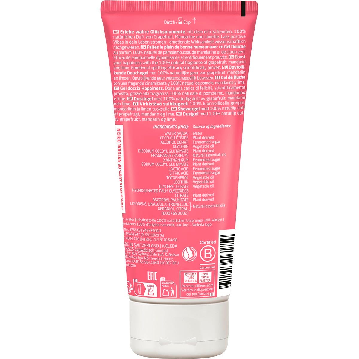 Weleda Happiness Shower Gel Grapefruit 200ml - Weleda