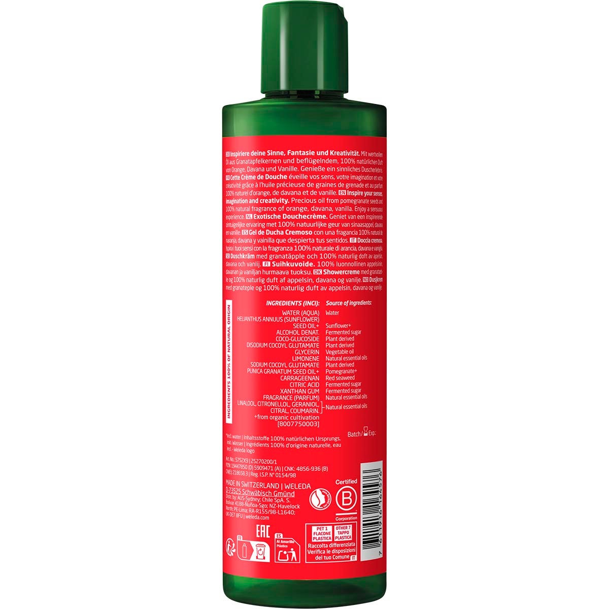 Weleda Inspire Shower Cream Pomegranate 400ml - Weleda