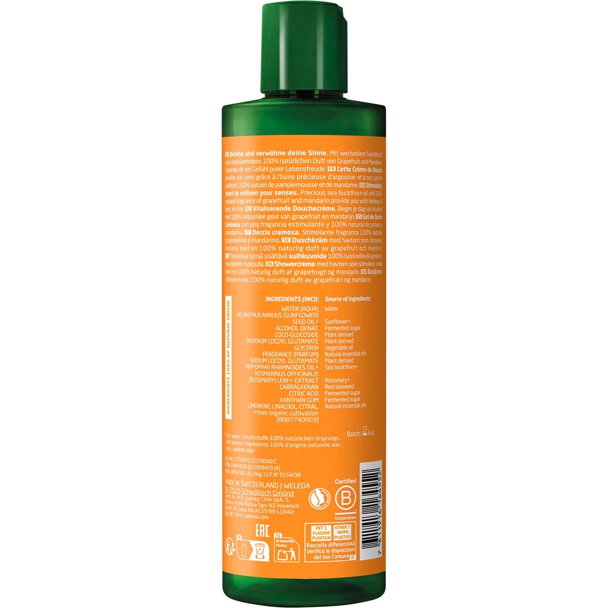 Weleda Vitality Shower Cream Sea Buckthorn 400ml - Weleda