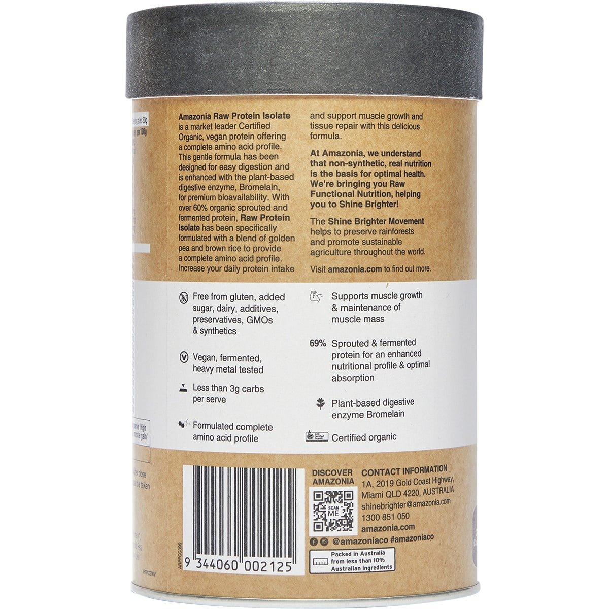 Amazonia Raw Protein Isolate Choc Coconut 390g