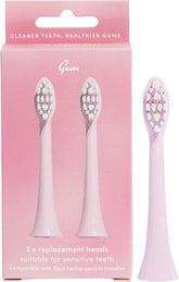 Gem Electric Toothbrush Replacement Heads Coconut 2pk