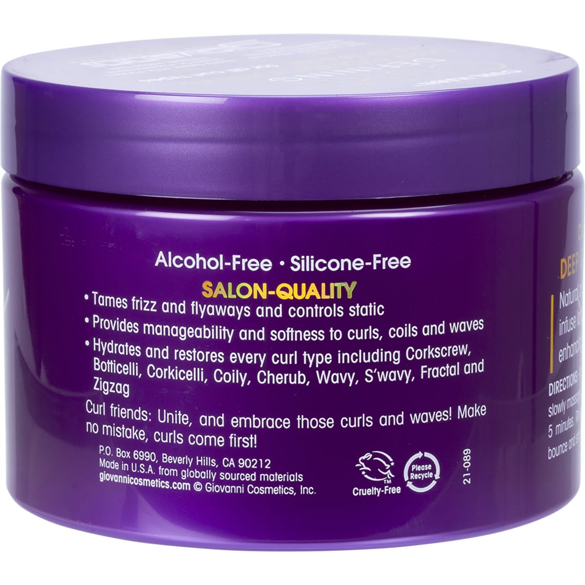 Giovanni Deep Conditioning Hair Mask Curl Habit Curl Defining 295ml