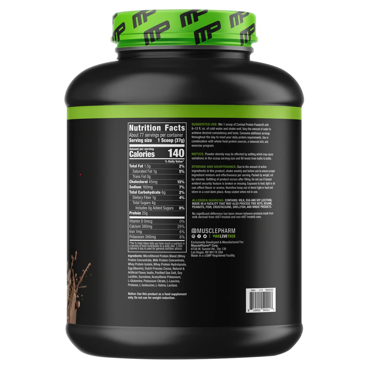 MusclePharm Combat Sport Protein 2.8kg Chocolate