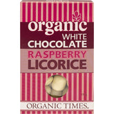 Organic Times White Chocolate Raspberry Licorice 150g