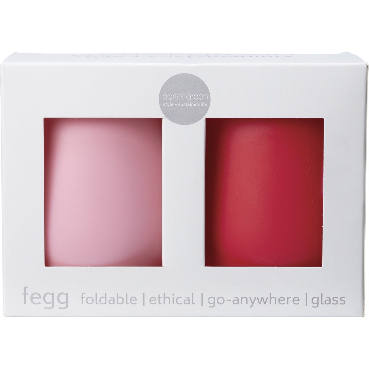 Porter Green Fegg Silicone Tumbler Set Kitami 2x350ml