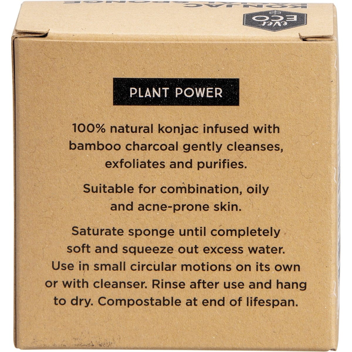 Ever Eco Konjac Facial Sponge Charcoal