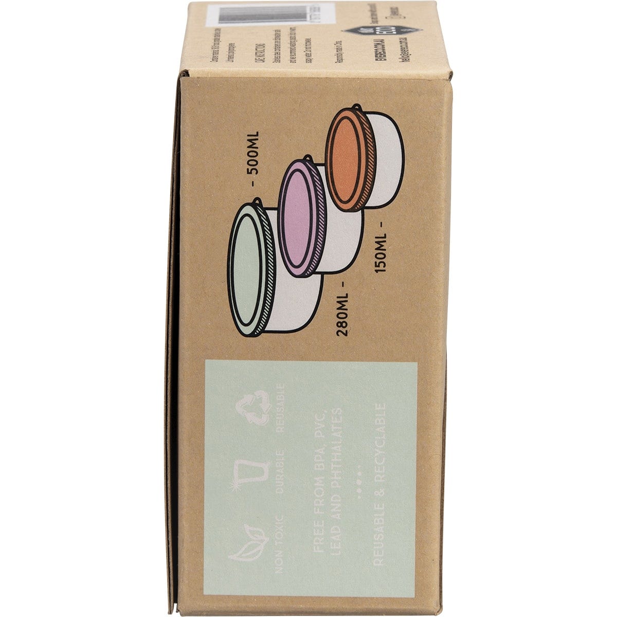 Ever Eco Stainless Steel Round Nesting Containers Spring Pastels 3pk
