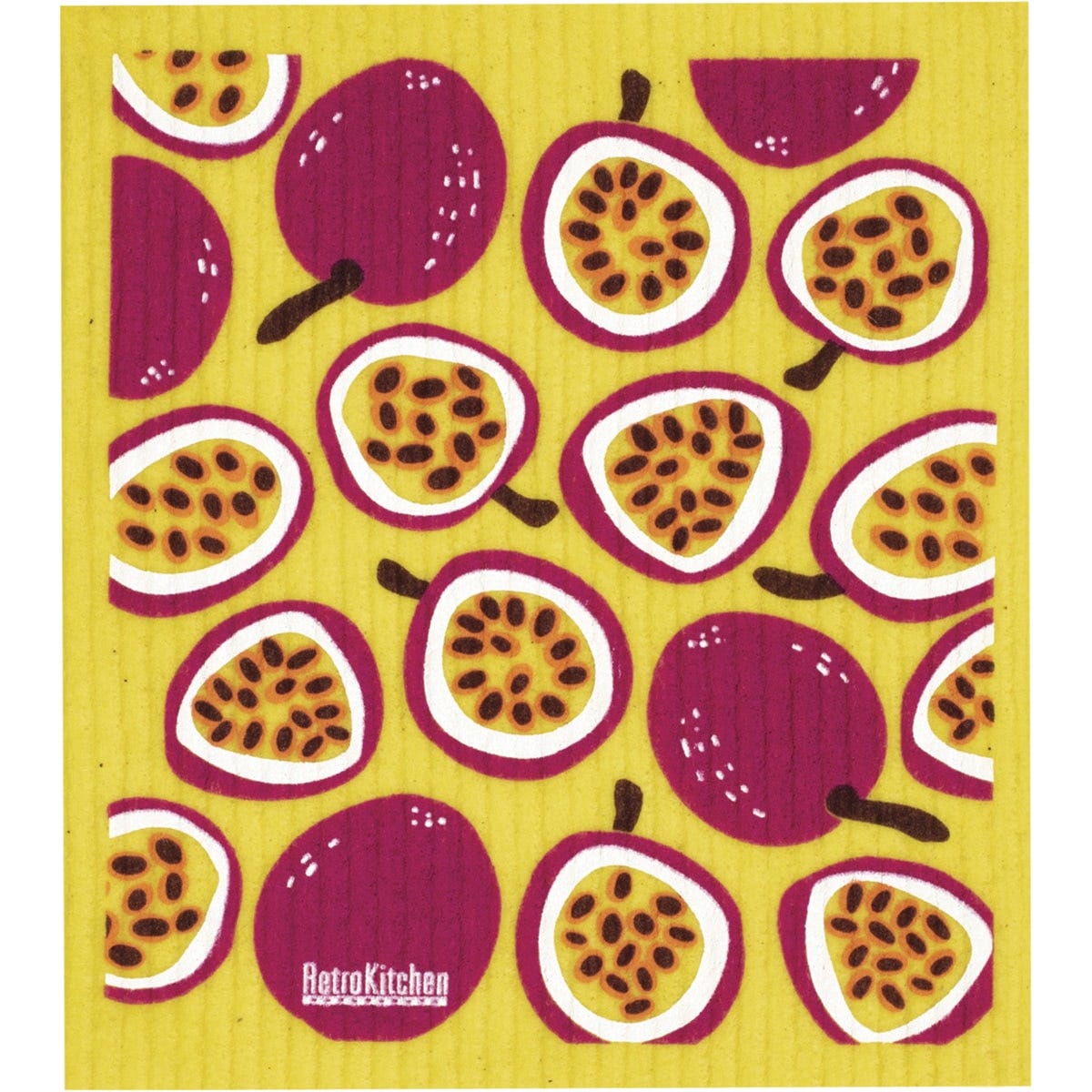 Retrokitchen 100% Compostable Sponge Cloth Passionfruits