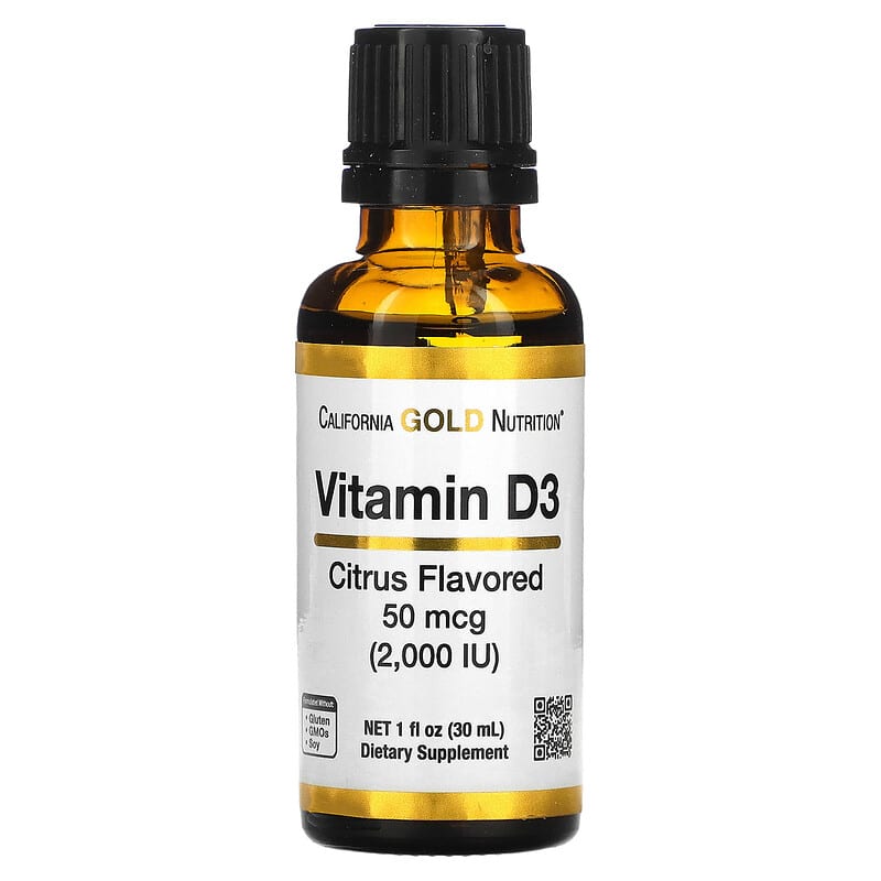 California Gold Nutrition Vitamin D3 Citrus 2,000 IU 30ml