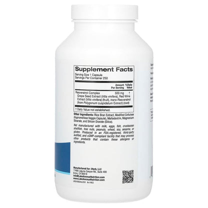 Lake Avenue Nutrition Resveratrol Complex 500 mg