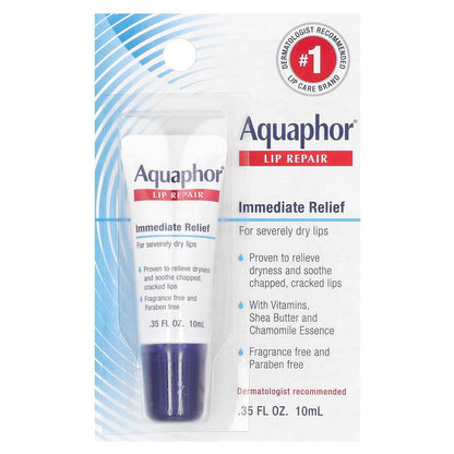 Aquaphor Lip Repair Immediate Relief Fragrance Free 10 ml