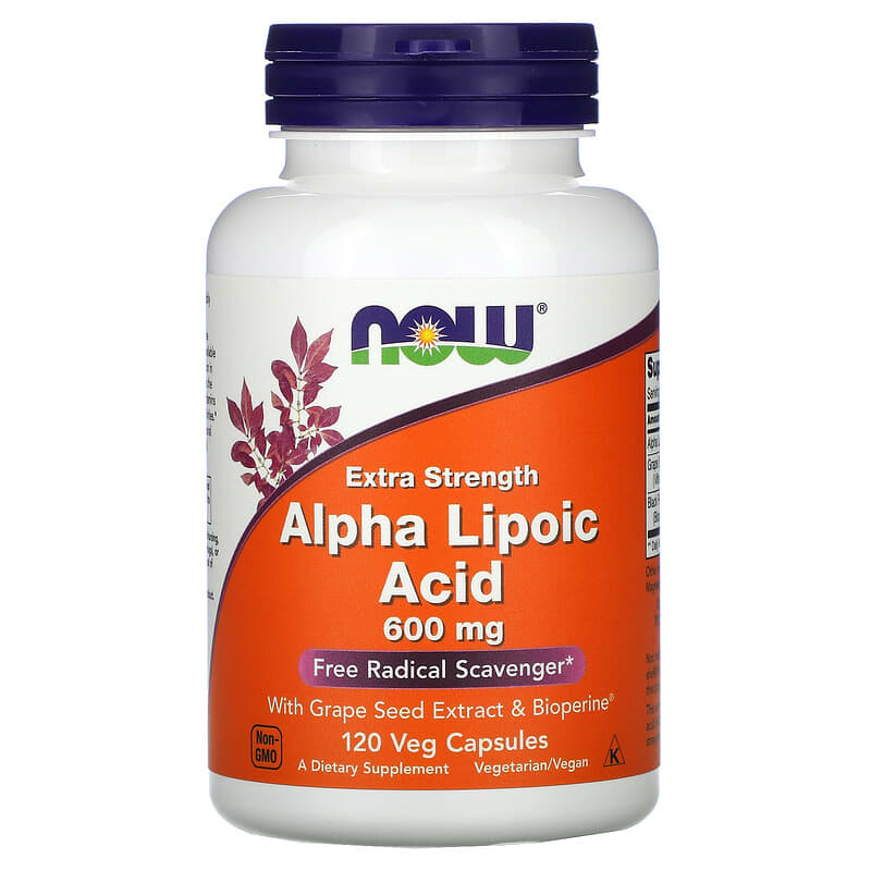 NOW Foods Alpha Lipoic Acid Extra Strength 600 mg