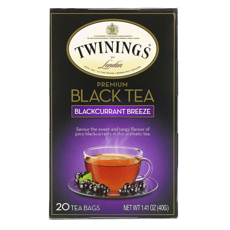 Twinings Premium Black Tea Blackcurrant Breeze 20 Tea Bags 40g