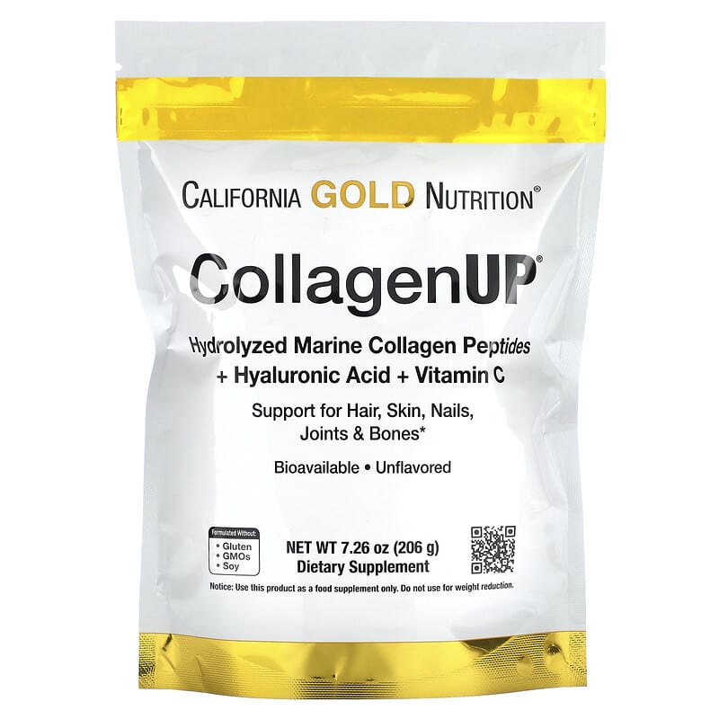 California Gold Nutrition, CollagenUP, Marine Collagen + Hyaluronic Acid + Vitamin C, Unflavoured