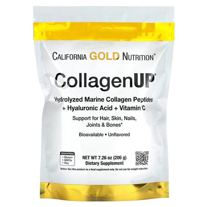 California Gold Nutrition, CollagenUP, Marine Collagen + Hyaluronic Acid + Vitamin C, Unflavoured